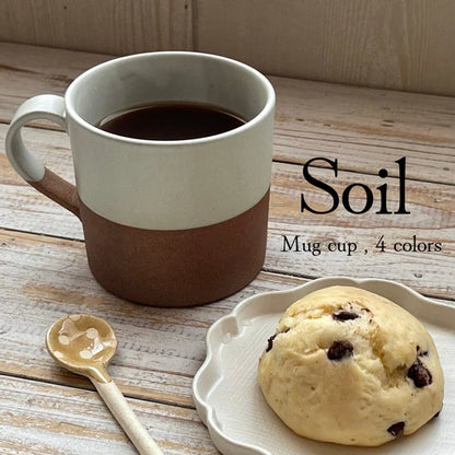 [日本製　美濃焼] 【Soil】 マグカップ ホワイト　美濃文山窯　コーヒーカップ　Mug cup